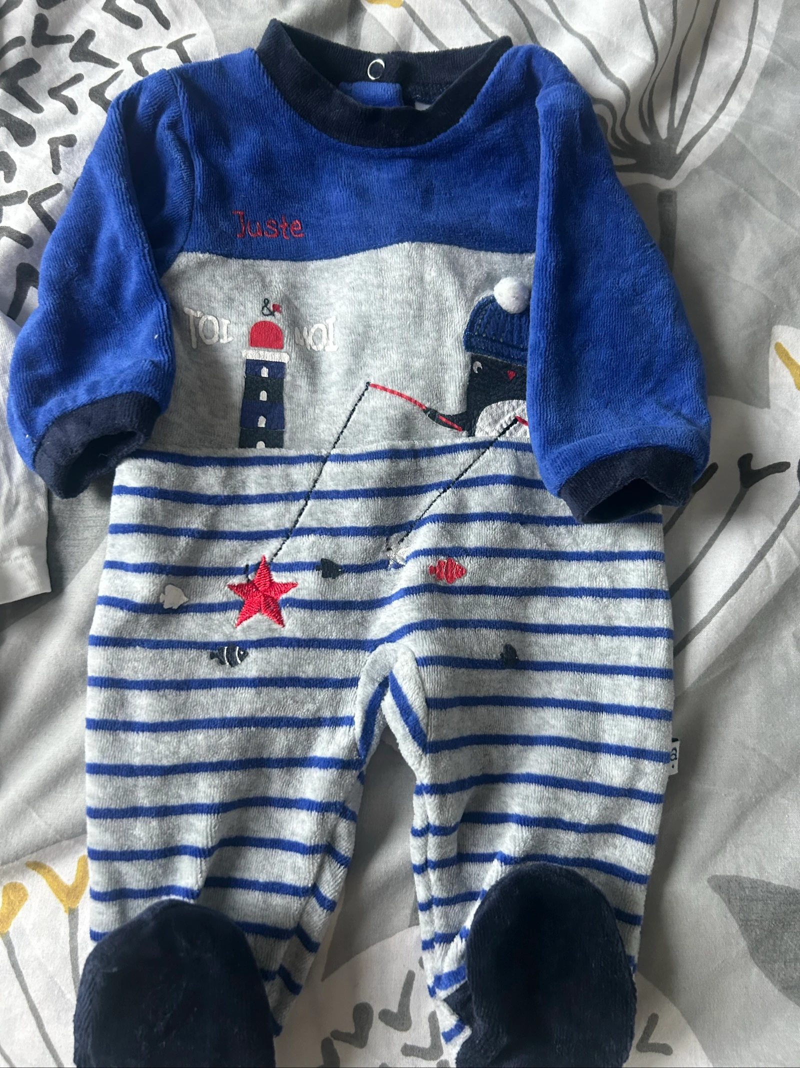 Absorba newborn bodysuit and hat pajama set – photo 5